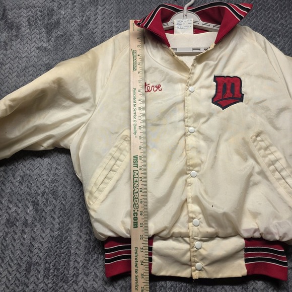 Vintage 1987 Minnesota Twins World Series Champs Jacket Men's M White Satin J&L - Picture 9 of 15